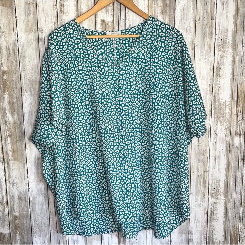 Jodifl Teal The End Oversized Blouse - Picture 2 of 6